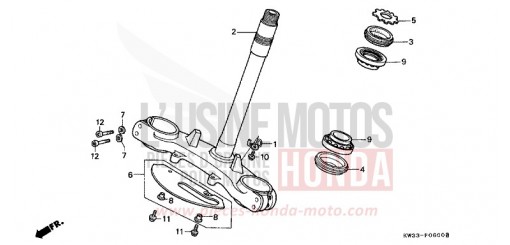 STEERING STEM NX2502L de 1990